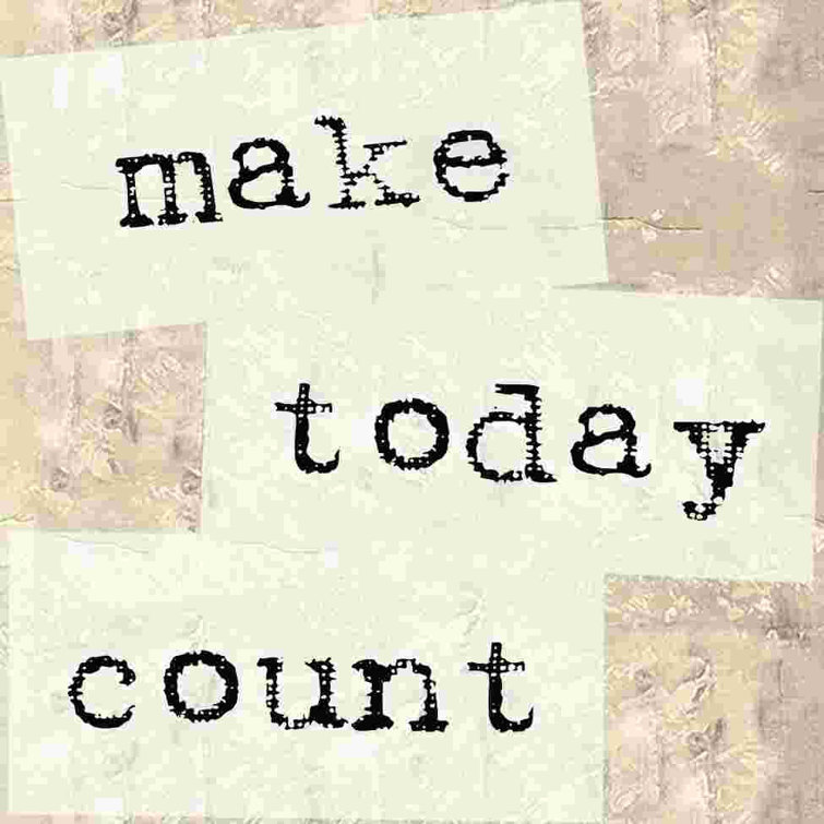 Trinx Make Today Count Wrapped Canvas Textual Art Wayfair